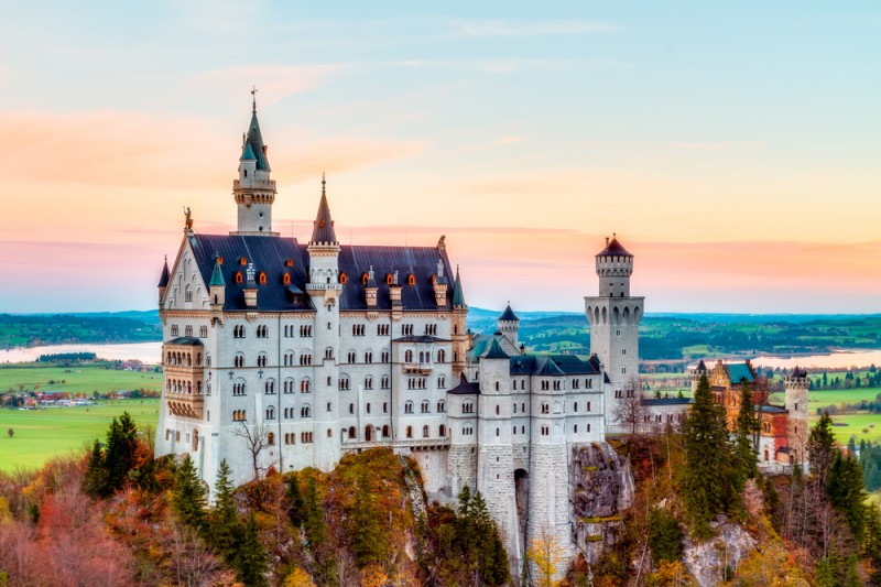 Neuschwanstein castle near Munich in Bavaria, Germany