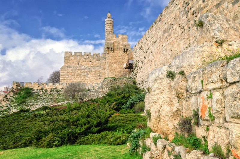 Tower of David and city wall, Jerusalem, Israel