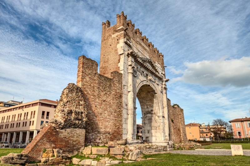 Arch of Augustus in Rimini, Italy